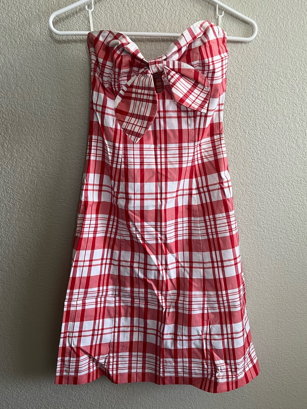 Very Rare Moschino Plaid Strapless Dress